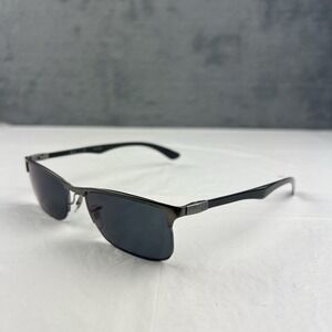 Ray Ban RB 8413 2620 Eyeglasses 54-18-145 Silver Carbon Fiber Half Rim FRAME EUC